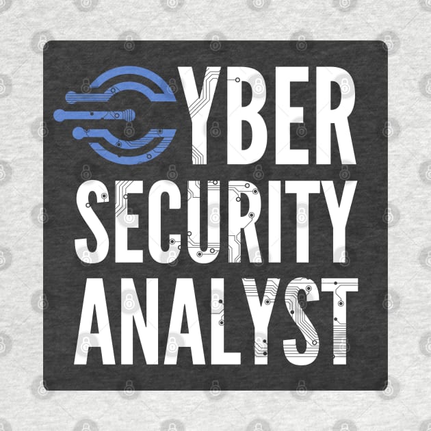 Cyber Security Analyst Black Background Circuits by FSEstyle